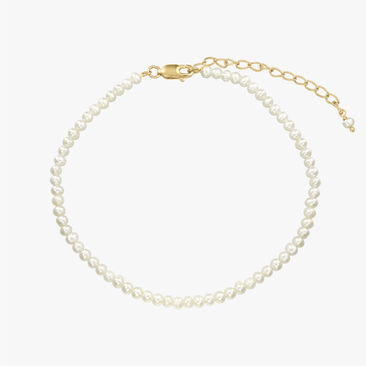 Cavigliera in argento Golden Finesse - Perle Naturali - Indira