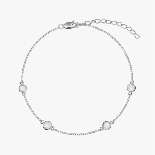 Bracciale in argento Birthstone June - Pietra di Luna - Indira