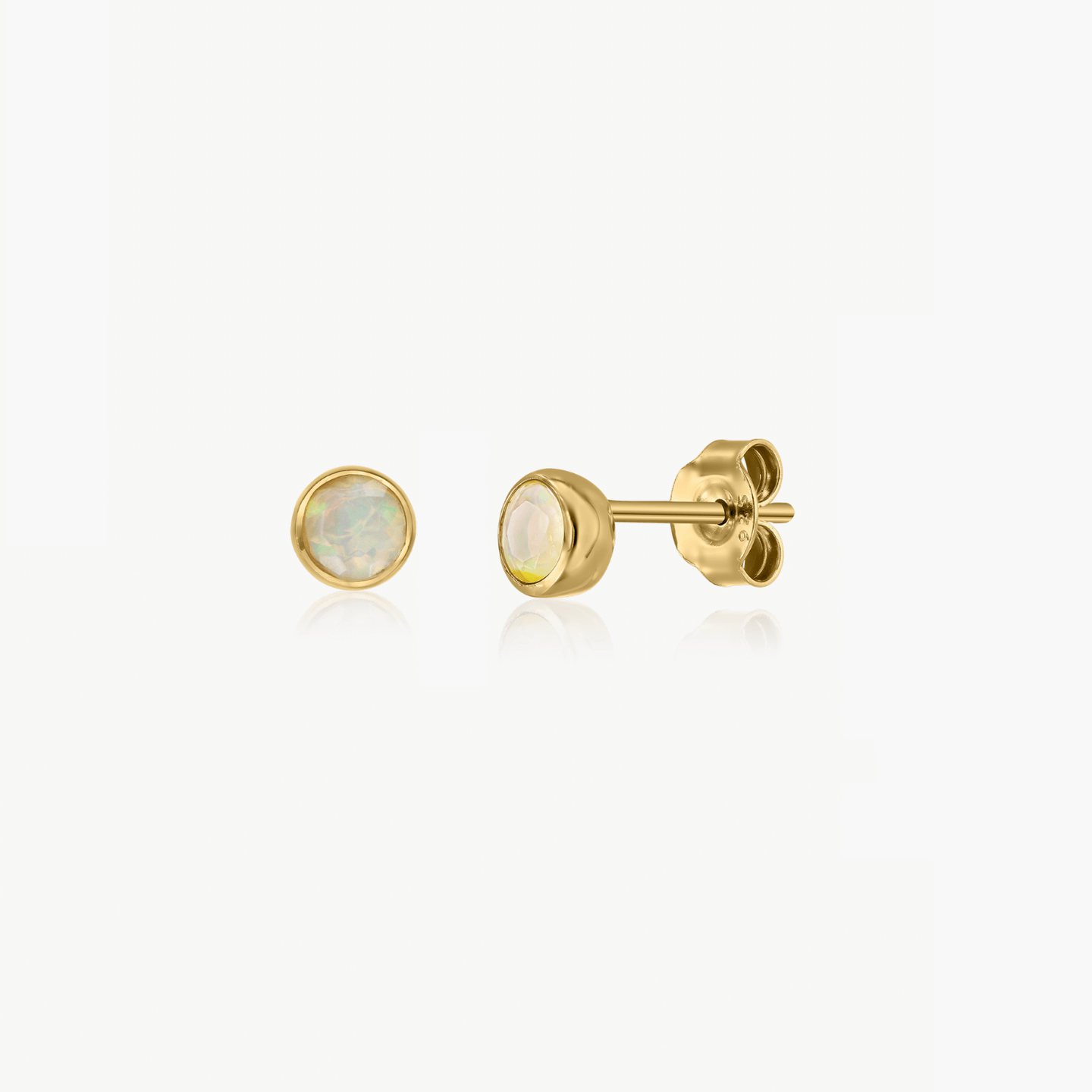 Orecchini in argento Birthstone Golden October - Opale - Indira