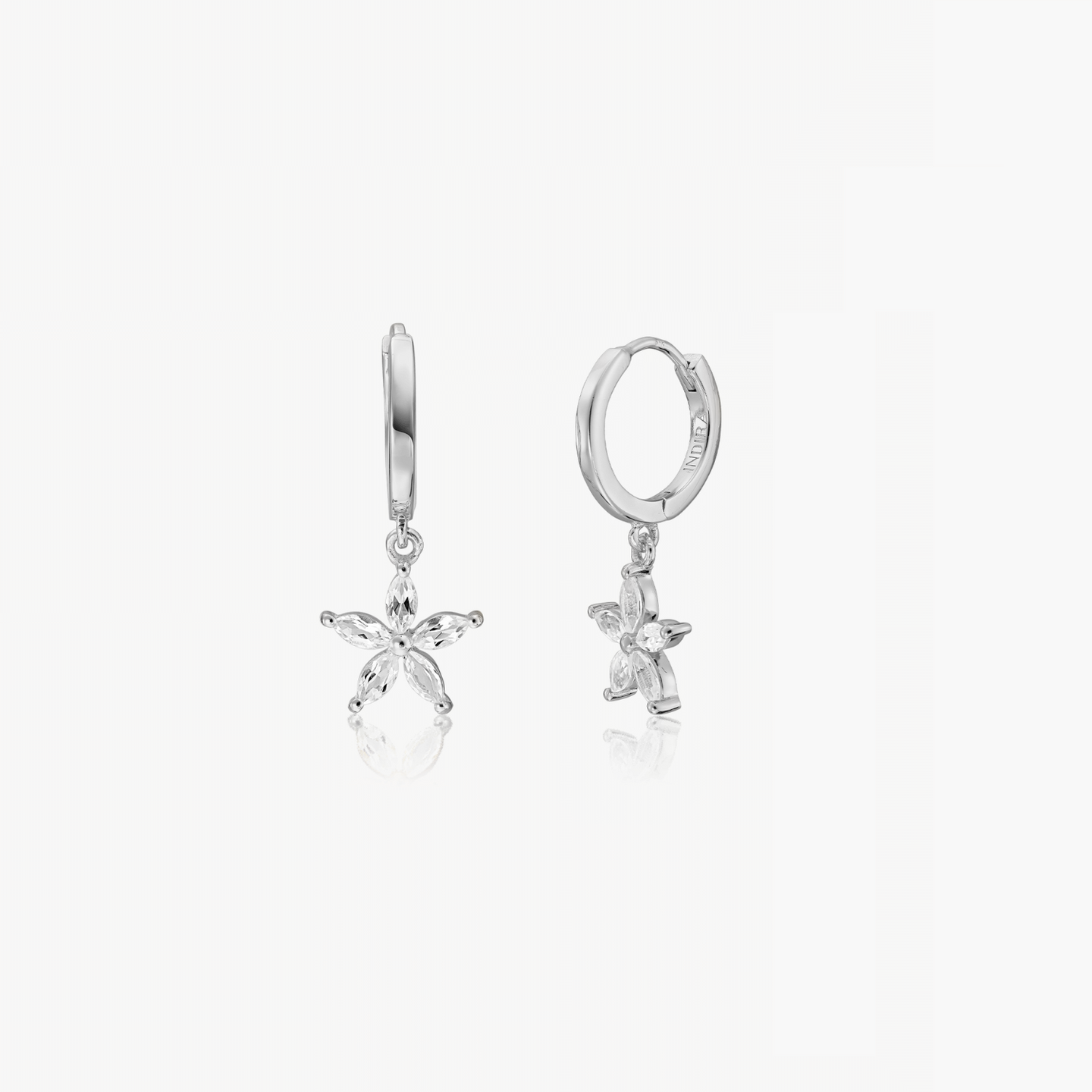 Orecchini in argento Blossom - Topazio Bianco - Indira