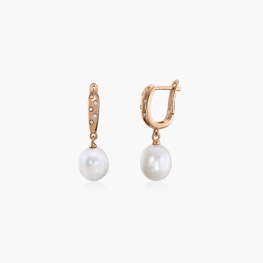 Orecchini in argento Classic Pearls Rose - Perle naturali - Indira