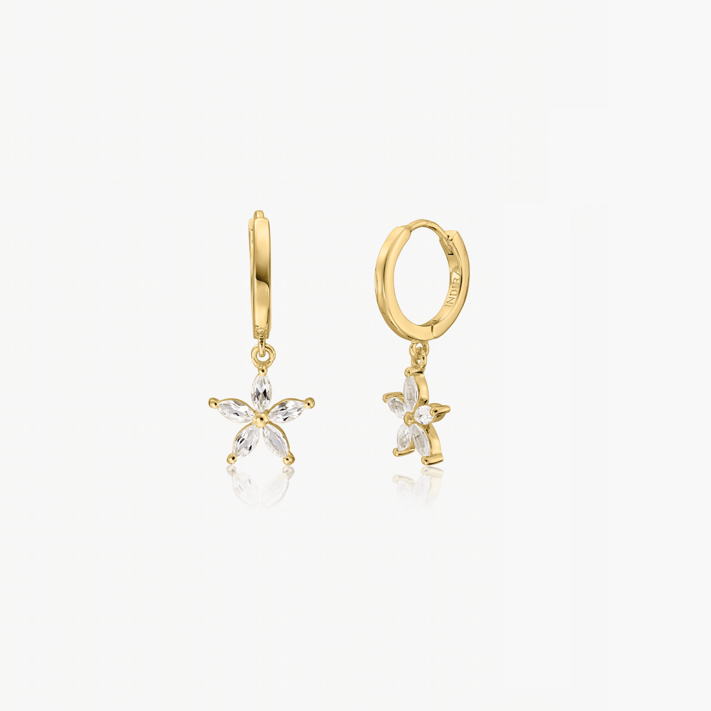 Orecchini in argento Golden Blossom - Topazio bianco - Indira