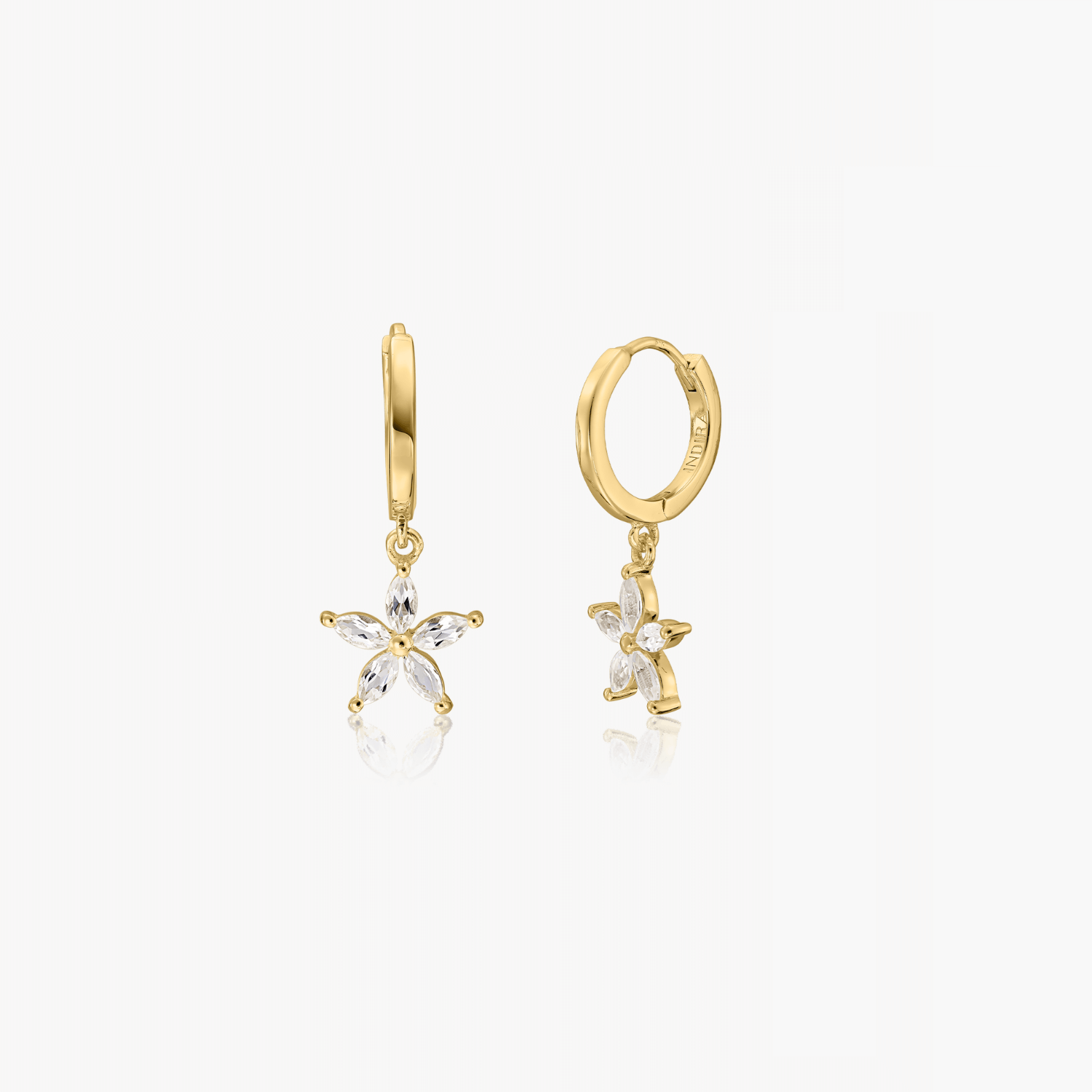 Orecchini in argento Golden Blossom - Topazio bianco - Indira