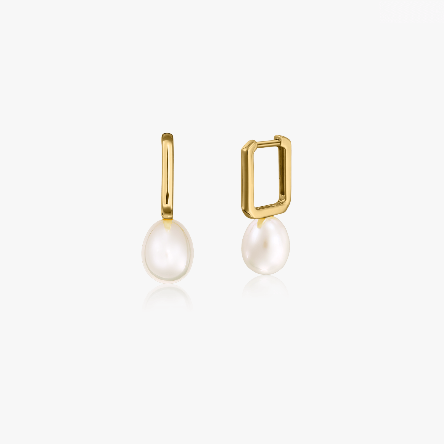 Orecchini in argento Golden Brulée - Perle naturali - Indira