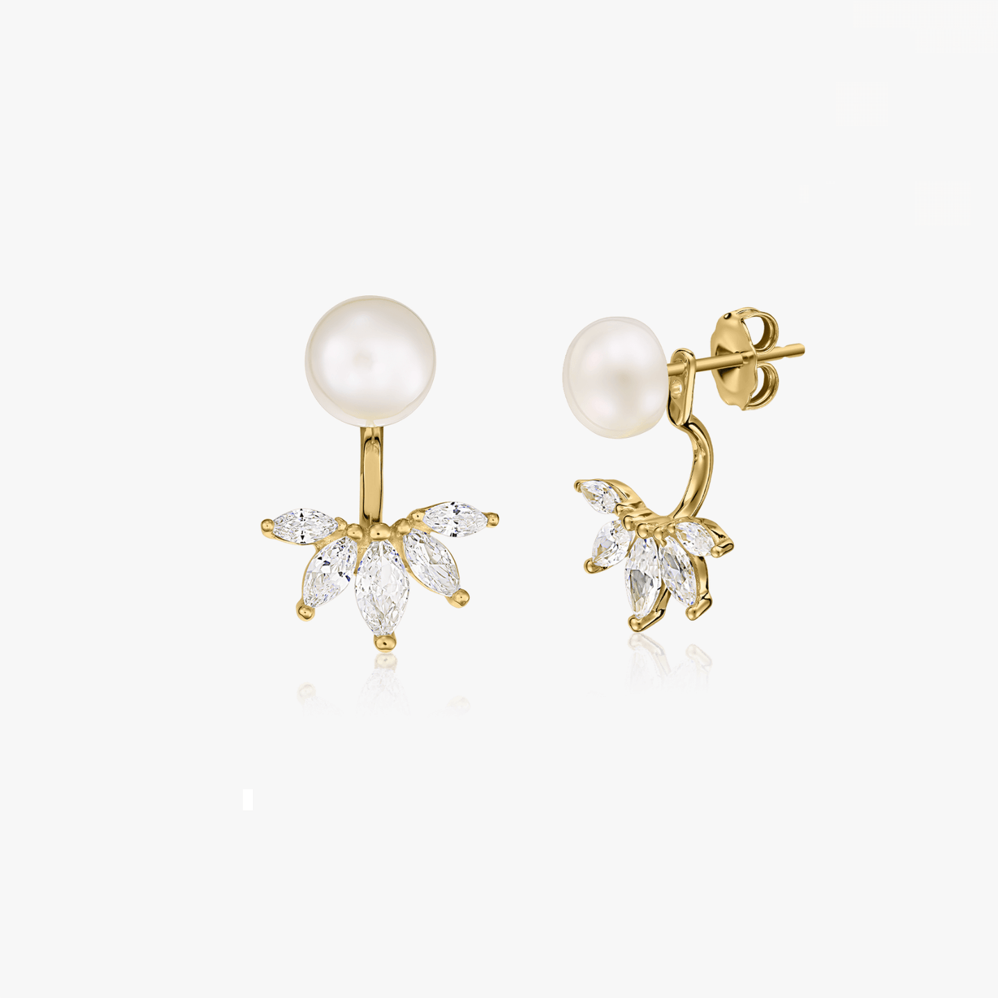 Orecchini in argento Golden Day to Night - Perle naturali - Indira