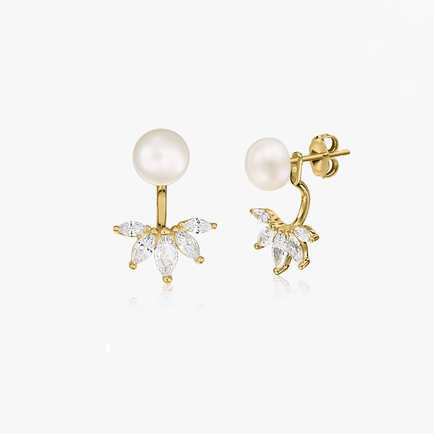 Orecchini in argento Golden Day to Night - Perle naturali - Indira