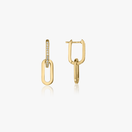 Orecchini in argento Golden Jessica - Zirconia - Indira