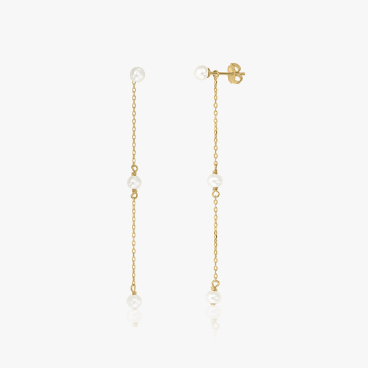 Orecchini in argento Golden Leilani - Perle naturali - Indira