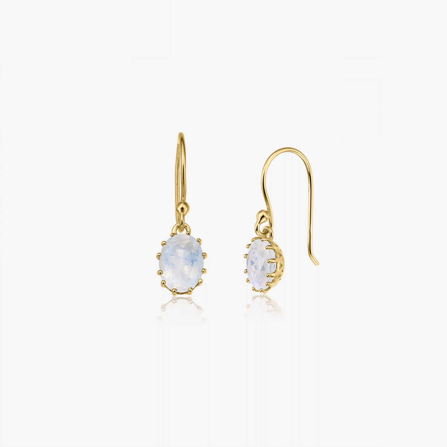 Orecchini in argento Golden Serene - Pietra di Luna - Indira