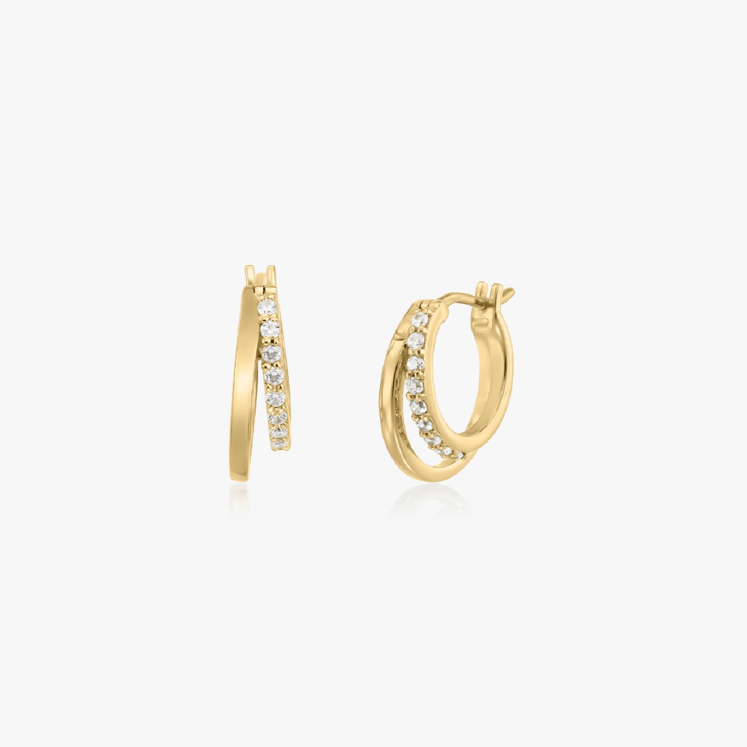 Orecchini in argento Golden Siamese - Zirconia - Indira