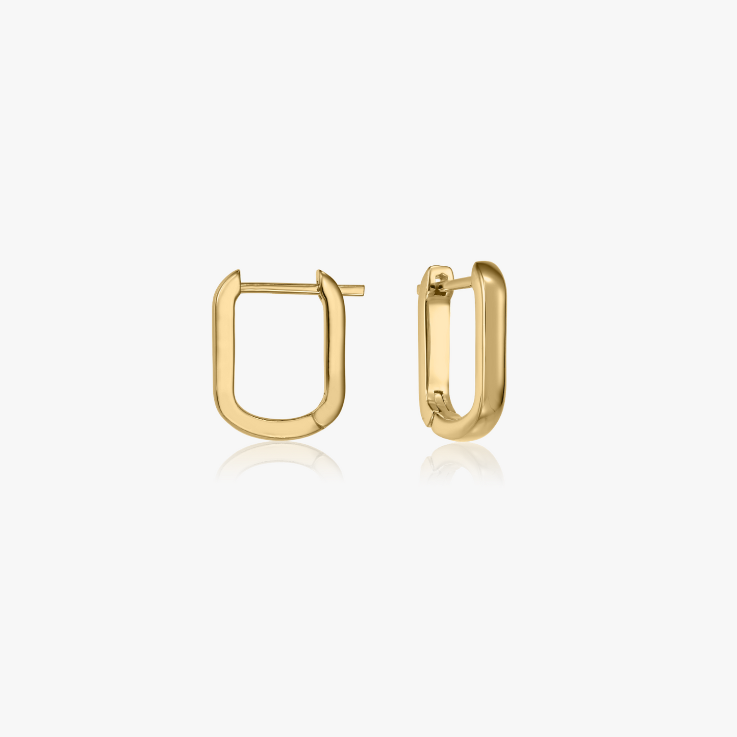 Orecchini in argento Golden U Hoops - Indira