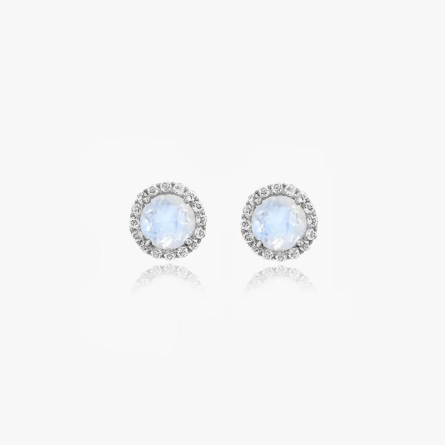Orecchini Keira in Argento con Pietra di Luna e Zirconio