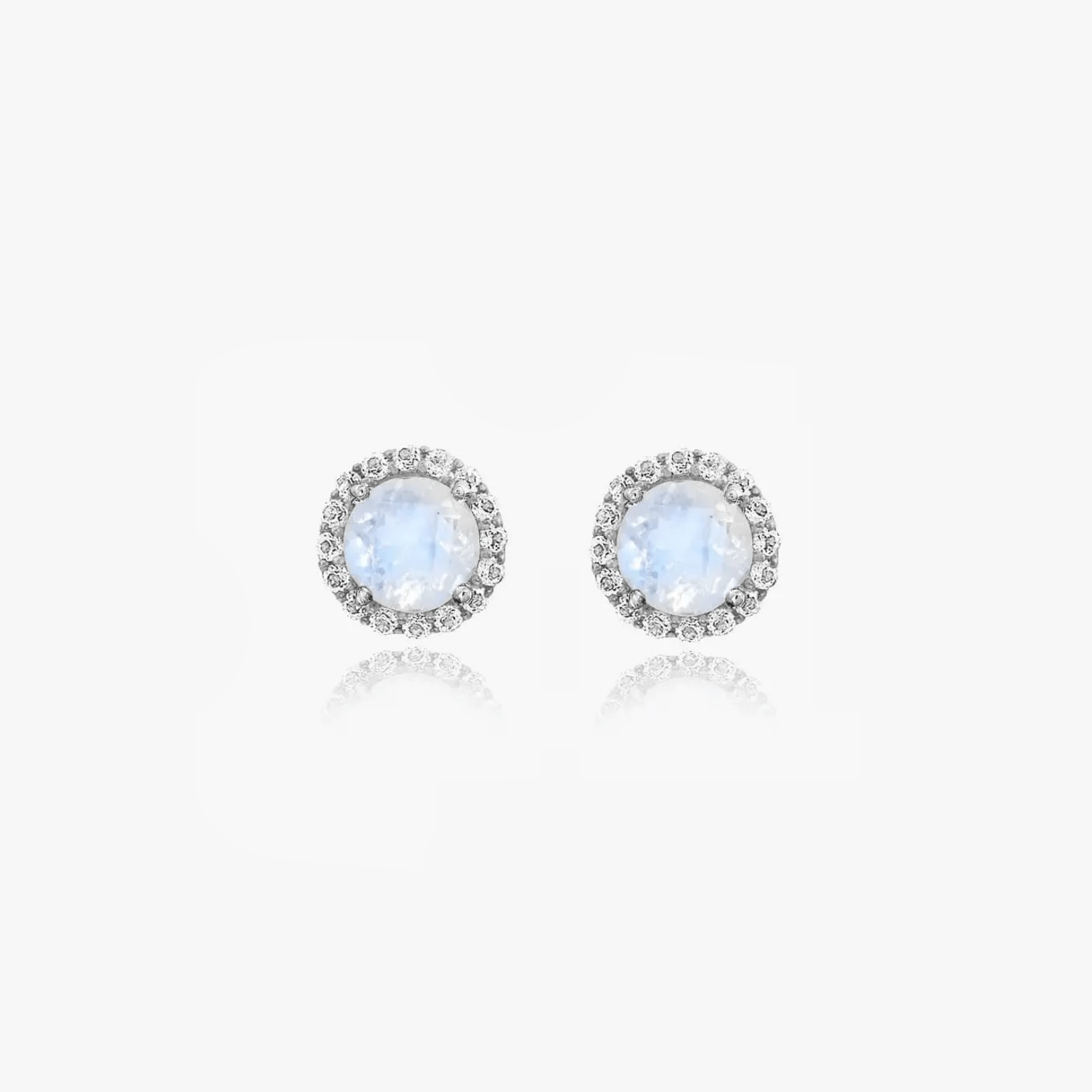 Orecchini Keira in Argento con Pietra di Luna e Zirconio