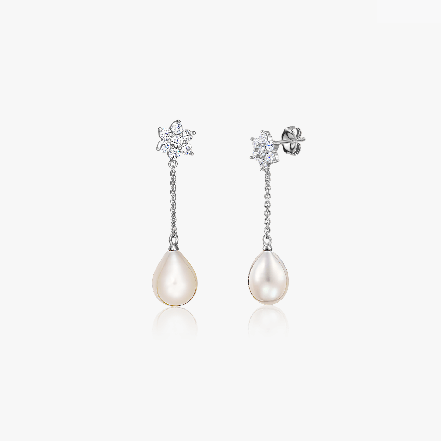 Orecchini in argento Midwinter - Perle Naturali - Indira