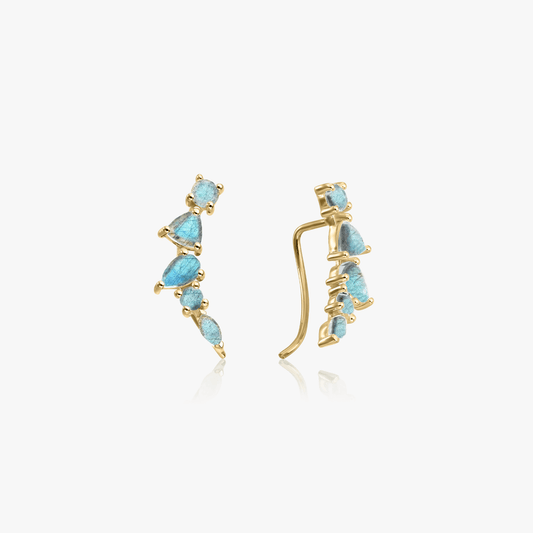 Orecchini in argento Valery Golden - Labradorite - Indira