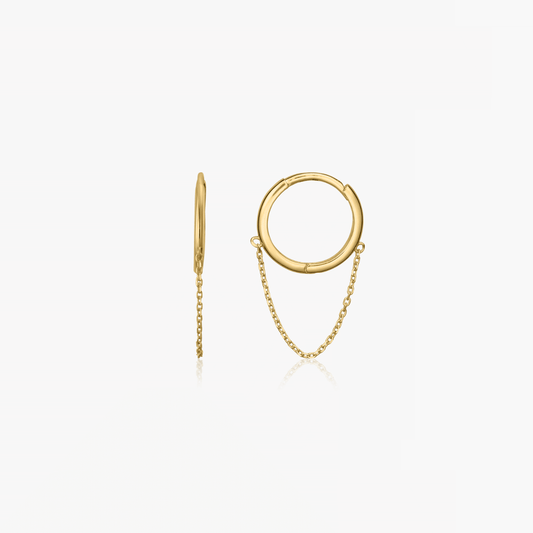 Orecchini in oro Chained Hoops - Indira
