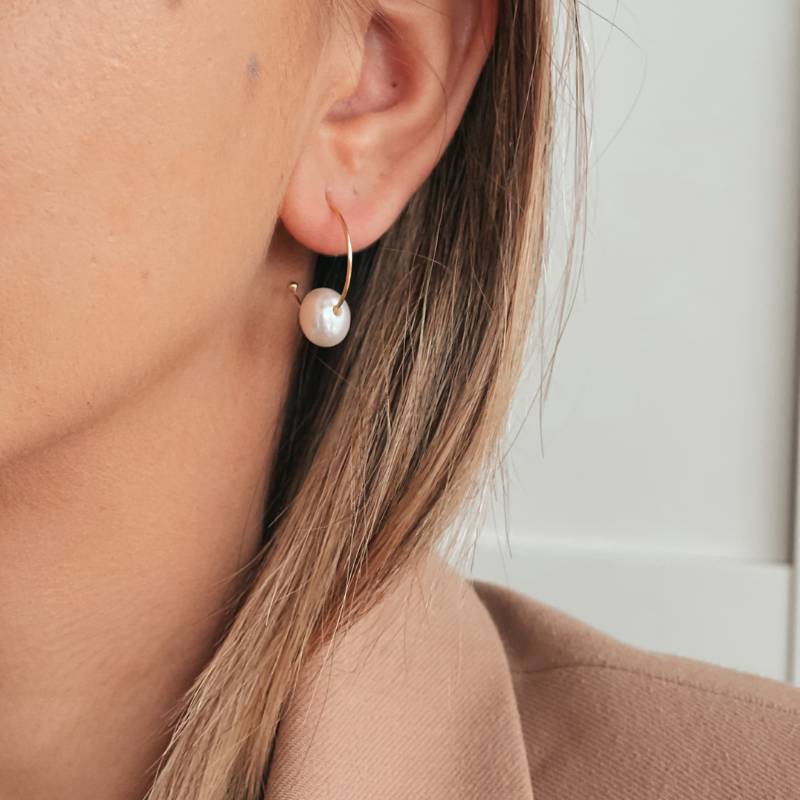 Orecchini in oro Boucle - Perle Naturali - Indira