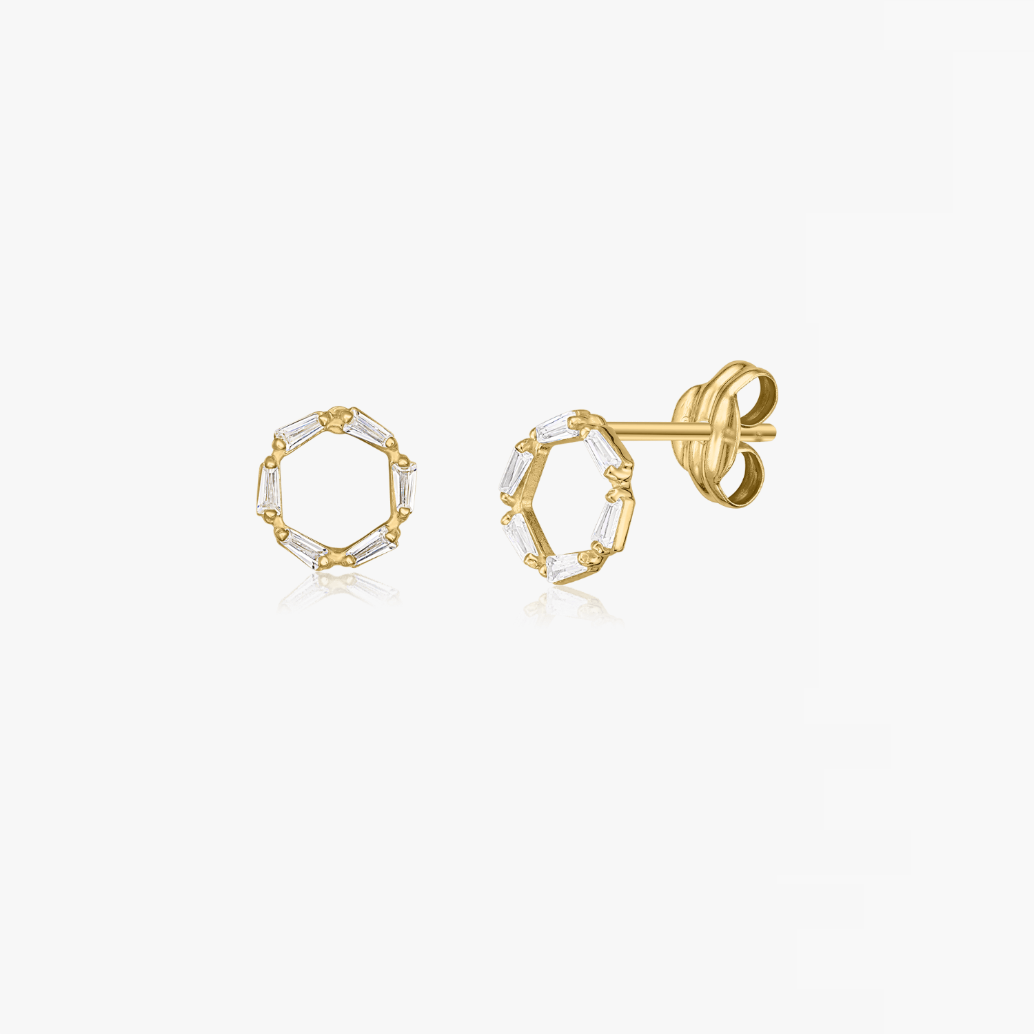 Orecchini in oro Halo - Zirconia - Indira