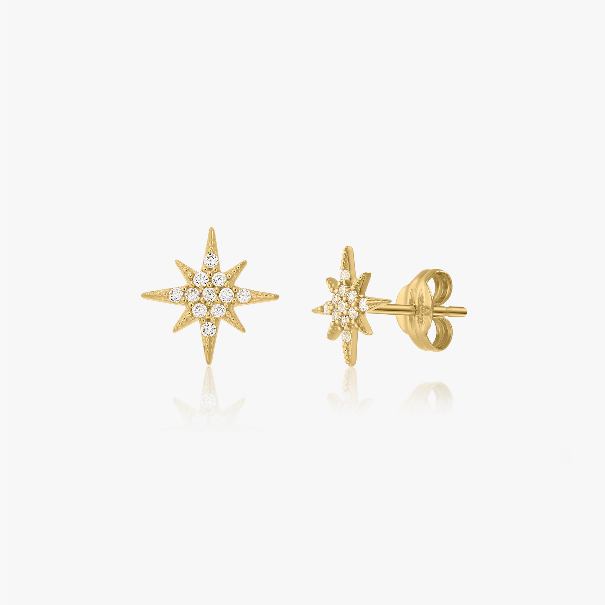 Orecchini in oro Morningstar - Zircone - Indira