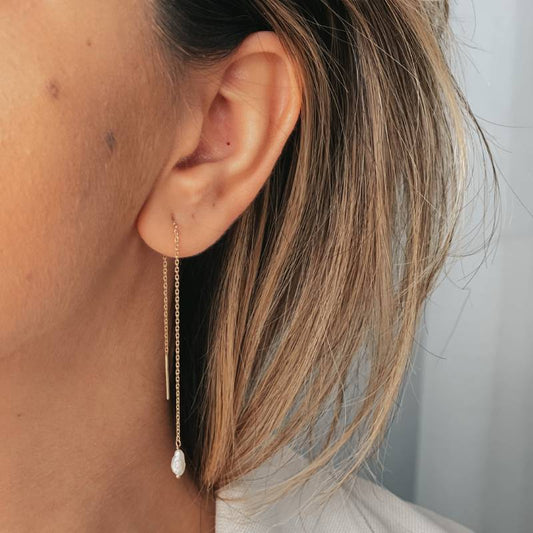 Orecchini in oro Pearl Drop - Perle Naturali - Indira