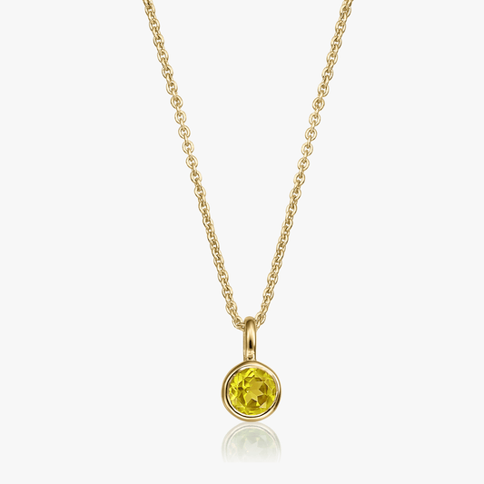 Collana in argento Birthstone Golden November - Citrino - Indira