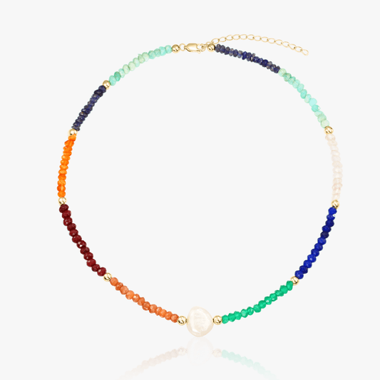 Collana in argento Golden Freya - Pietre Semipreziose - Indira