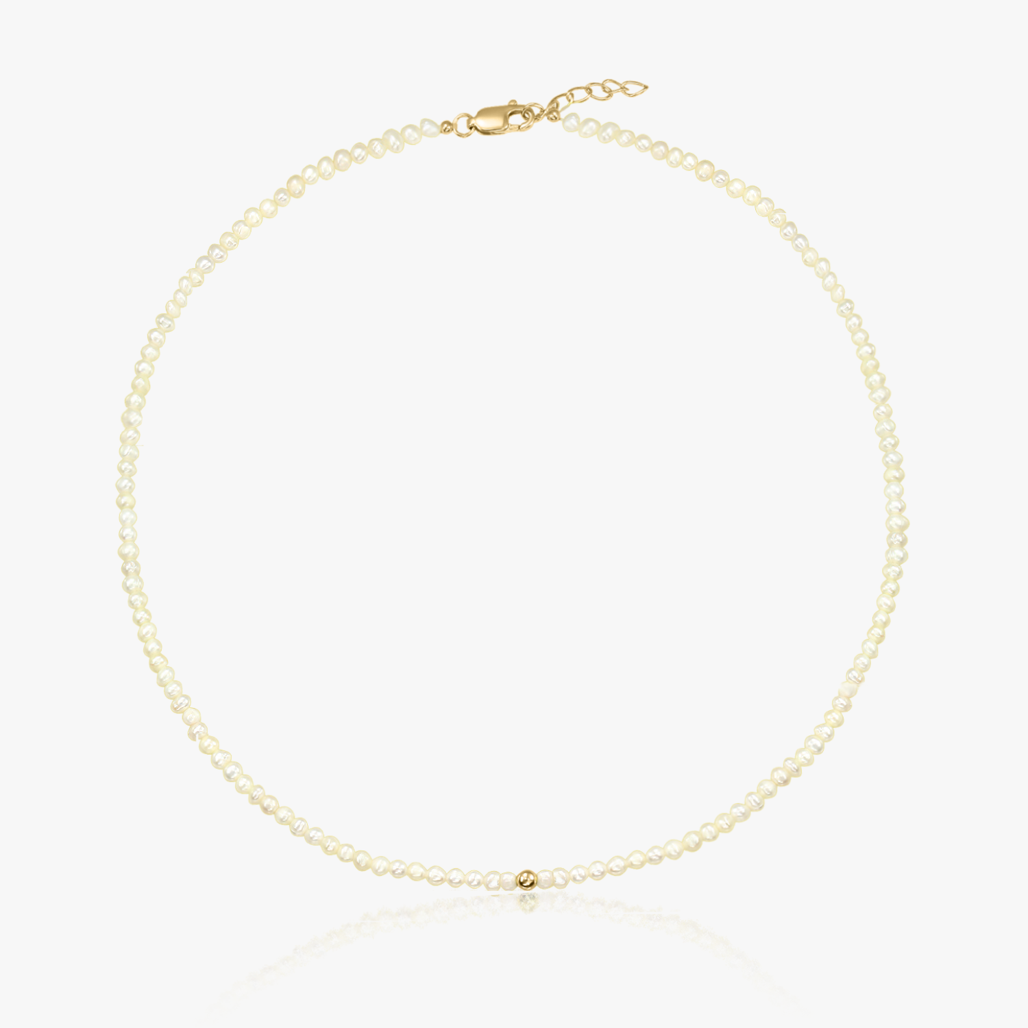 Collana in argento Golden Glamour - Perle Naturali - Indira