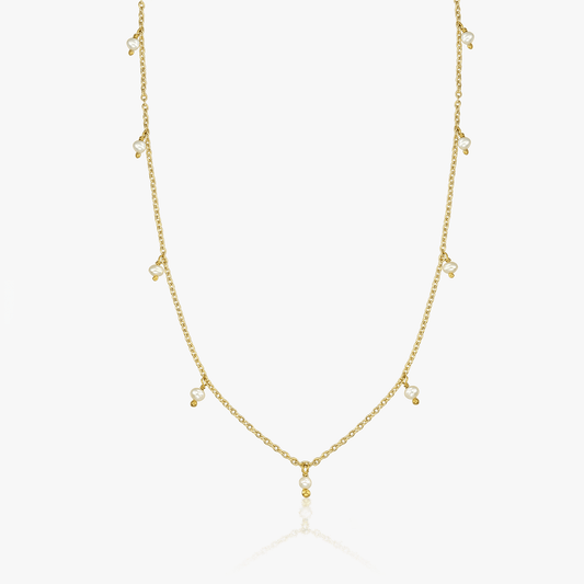 Collana in argento Golden Margot - Perle naturali - Indira