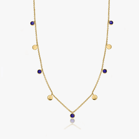 Collana in argento Golden Noora - Lapis Lazuli - Indira