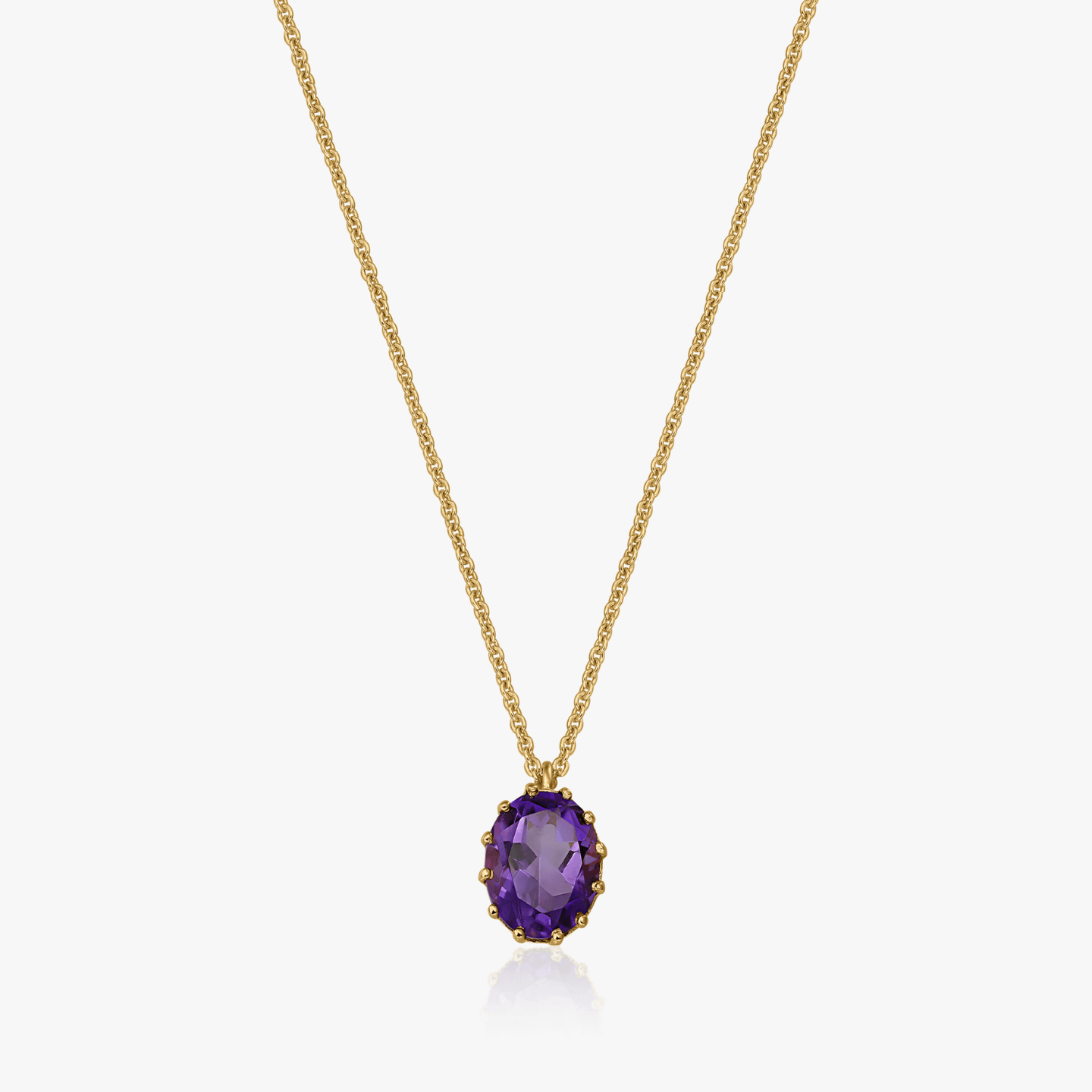 Collana in argento Golden Serene - Ametista - Indira