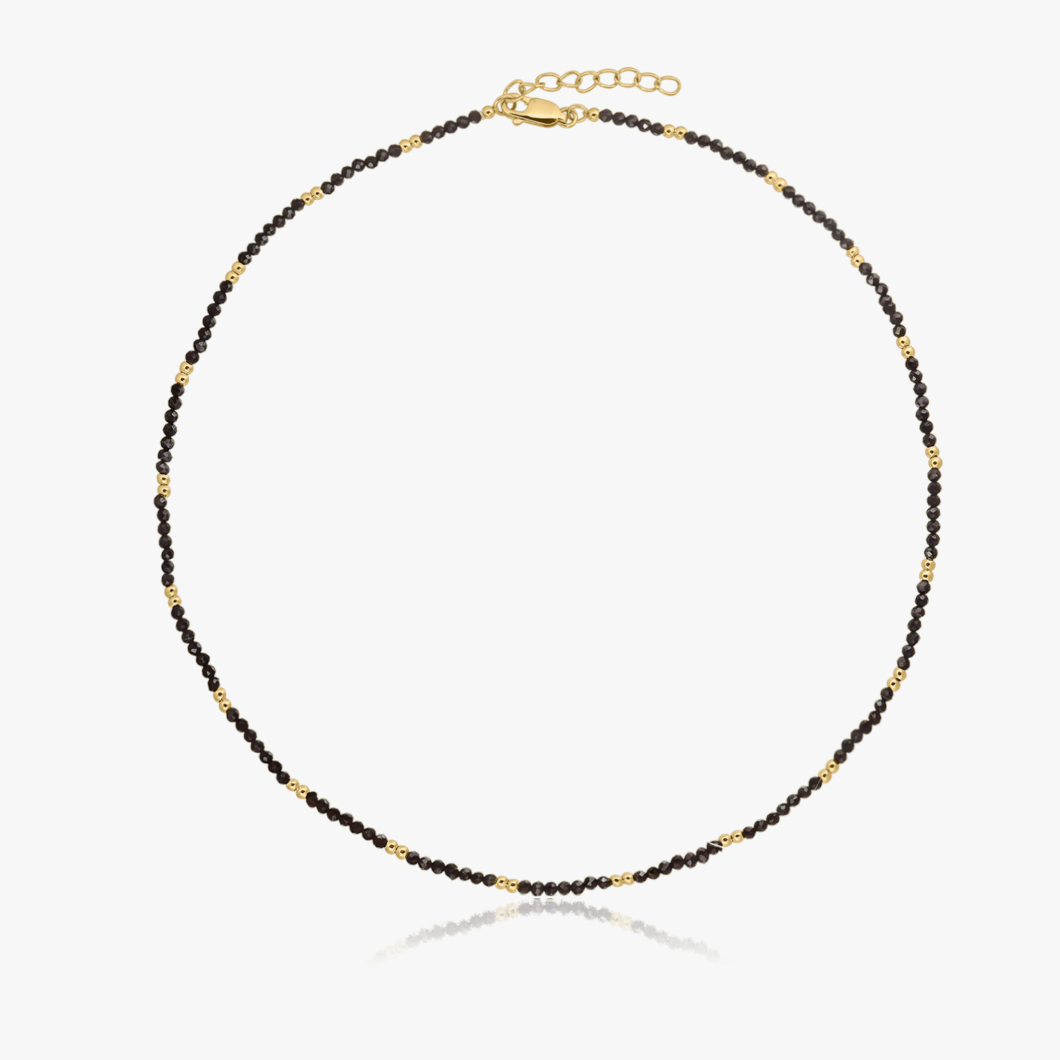 Collana in argento Golden SummerScape – Spinello Nero - Indira