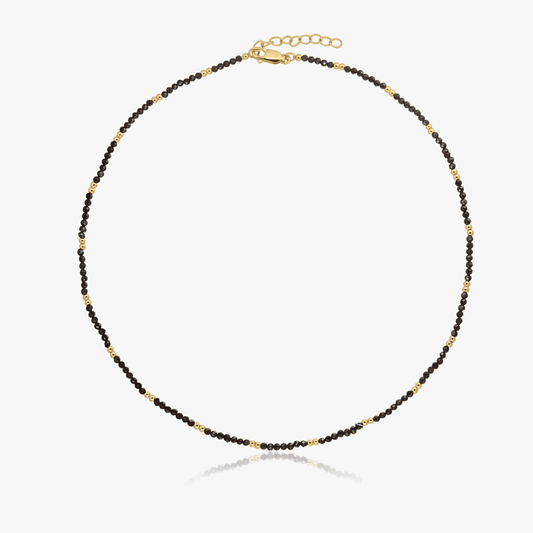 Collana in argento Golden SummerScape – Spinello Nero - Indira