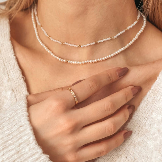 Collana in argento Golden SummerScape – Pietra di Luna - Indira