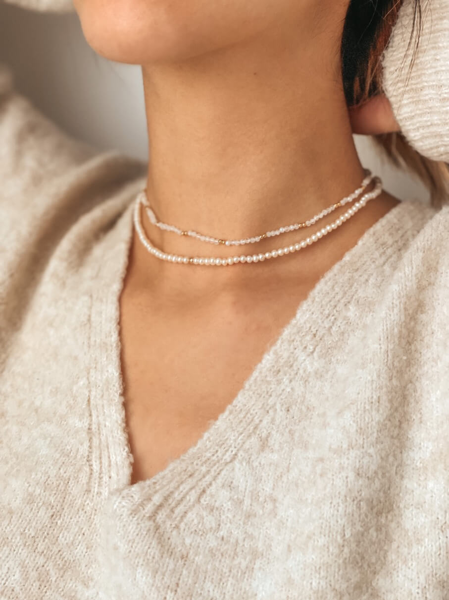 Collana in argento Golden SummerScape – Pietra di Luna - Indira