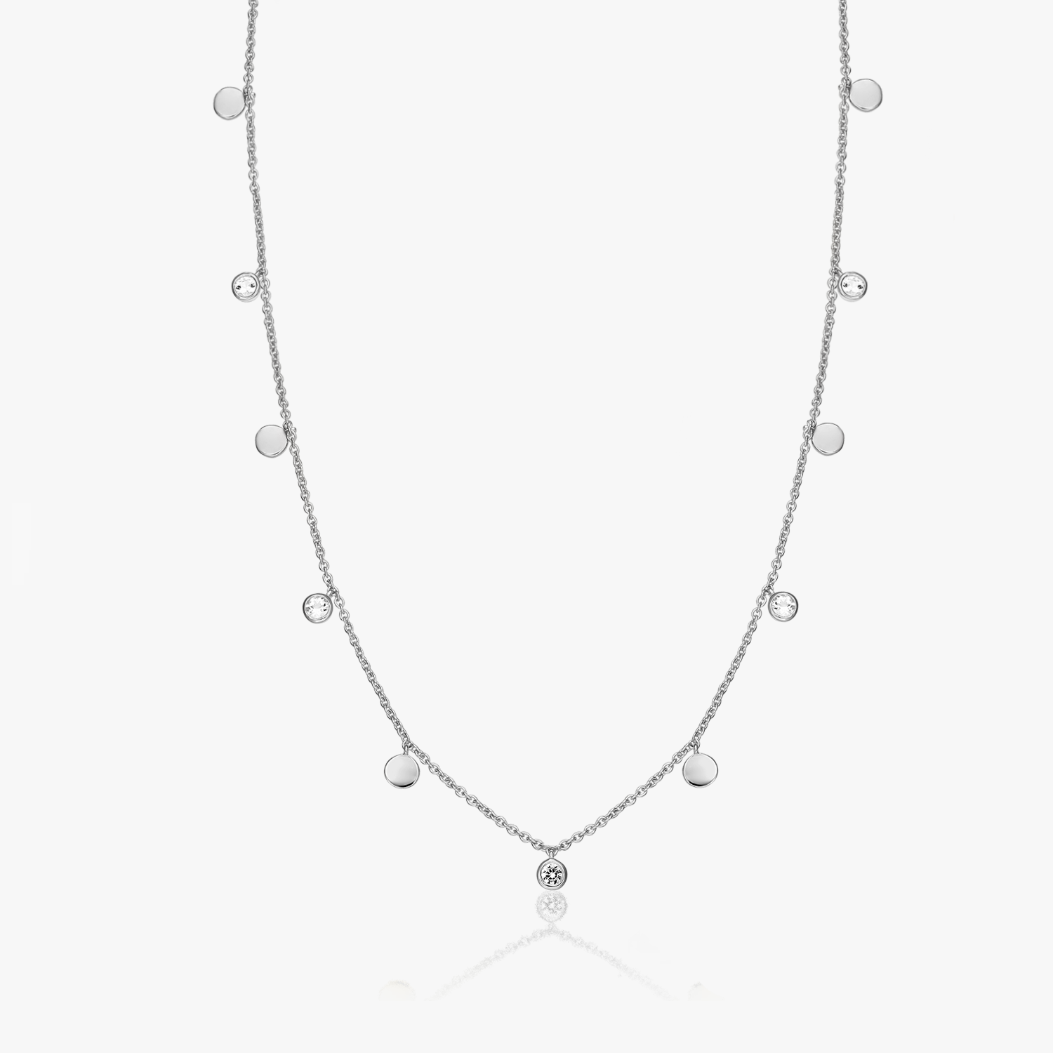 Collana in argento Noora - Topazio Bianco - Indira