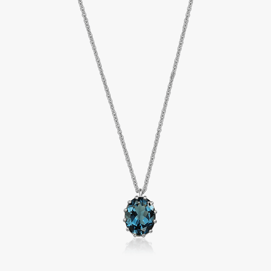 Collana in argento Serene - Topaz Blue London - Indira