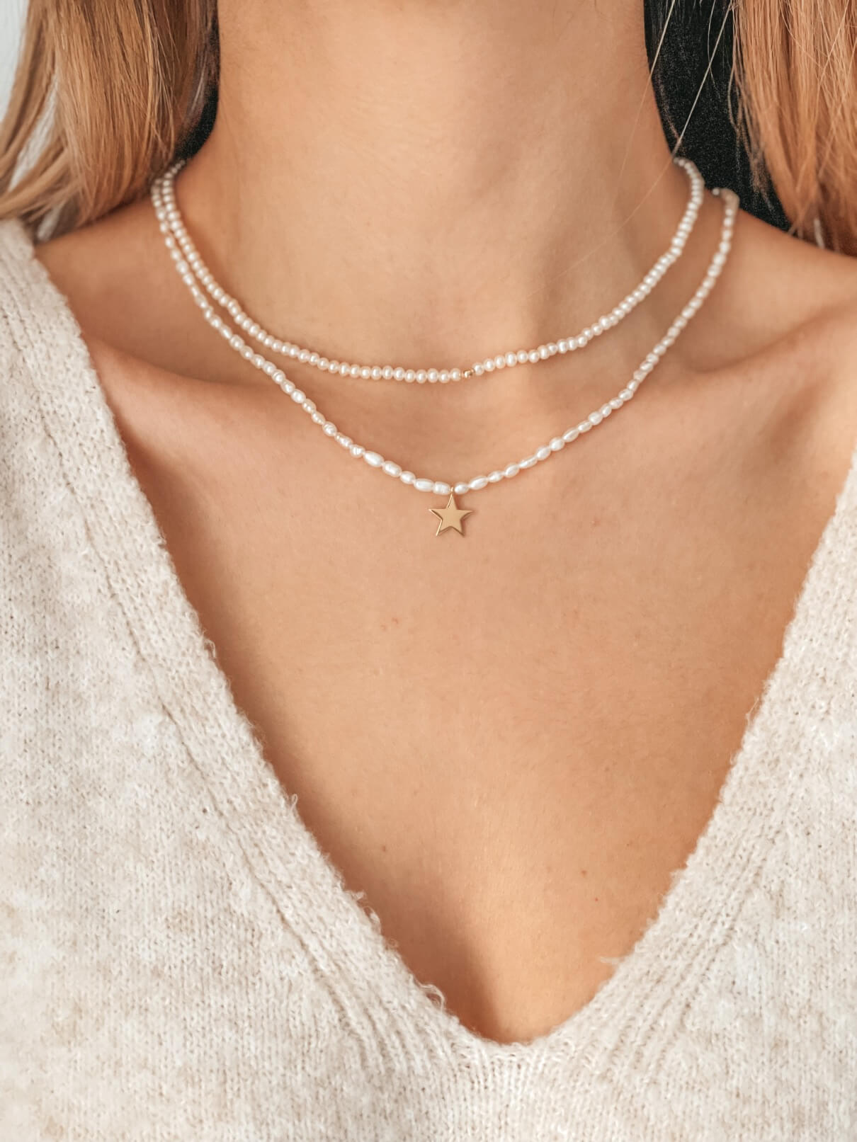Collana in oro Tiana Golden - Perle Naturali - Indira