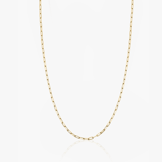 Collana choker in argento Golden Paperclip - Indira