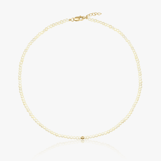 Collana in oro Glamour - Perle Naturali - Indira