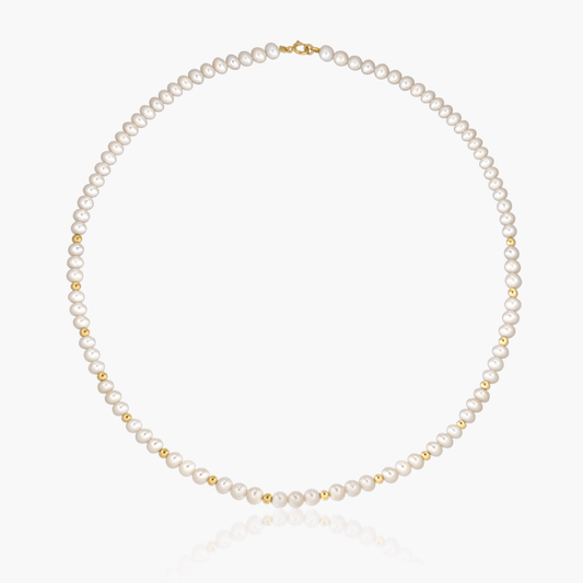 Collana in oro Golden Sonet - Perle Naturali - Indira