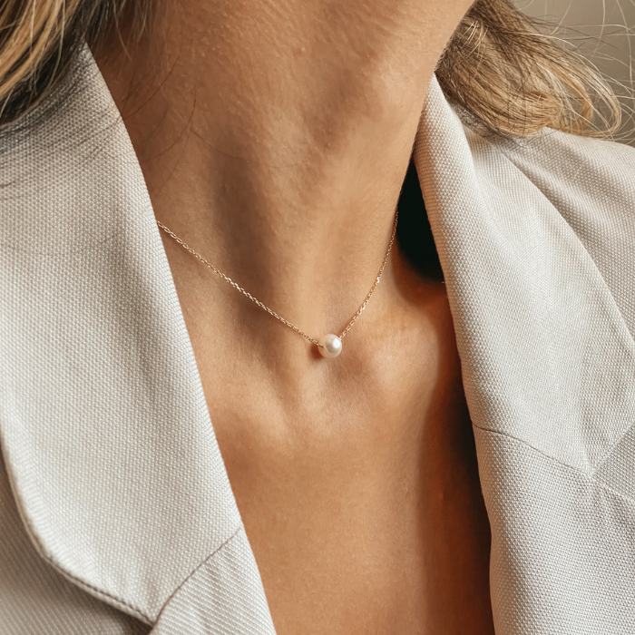 Collana in argento Golden Ruth - Perle Naturali - Indira