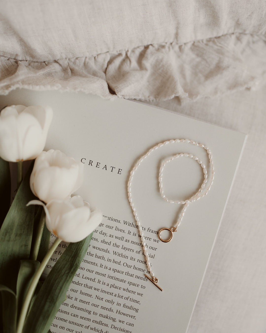 Collana in argento Locked Golden - Perle Naturali - Indira