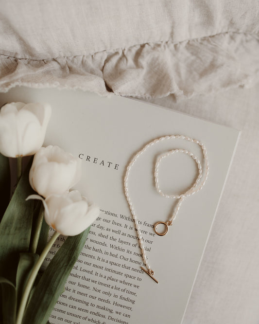 Collana in oro Locked - Perle Naturali - Indira