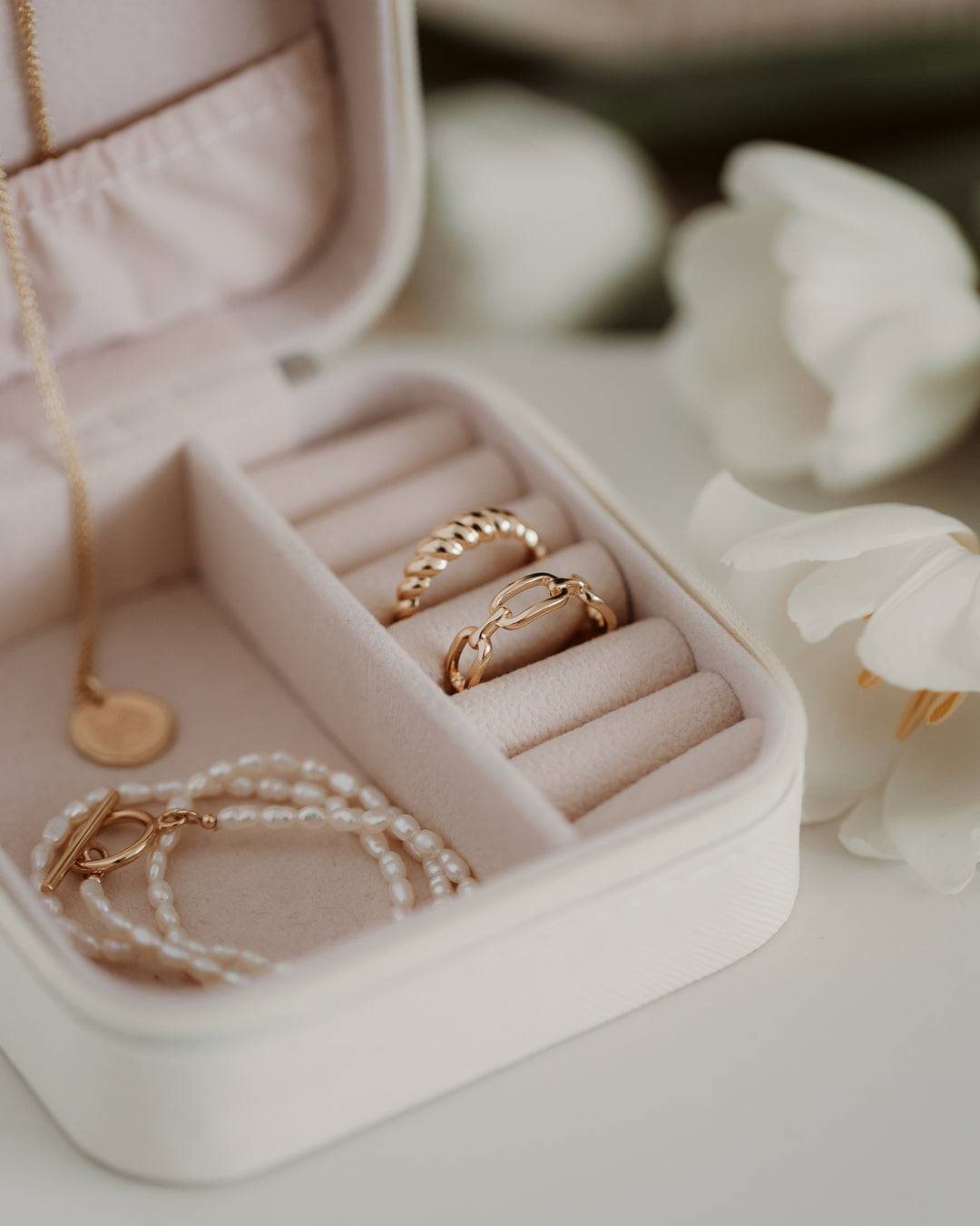 Anello in argento Golden Chain