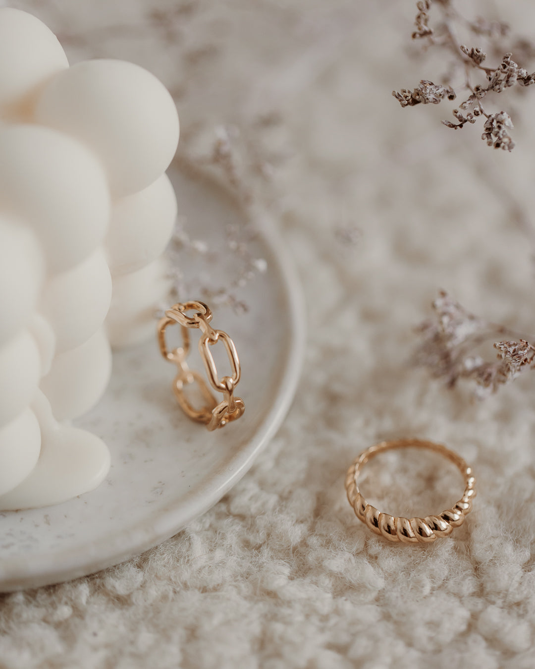 Anello in argento Golden Chain