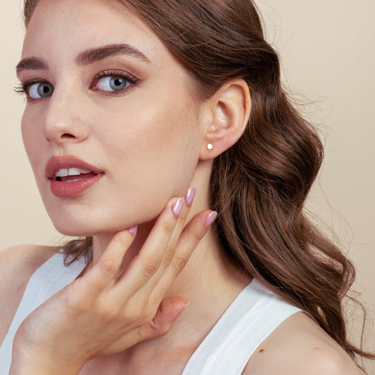 Orecchini in oro Gold Button - Indira