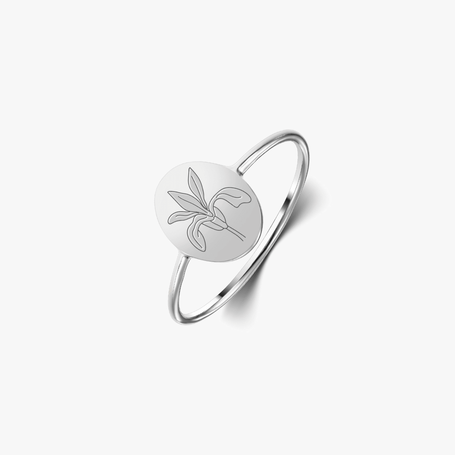 Anello in argento Birth Flower - Febbraio Iris - Indira