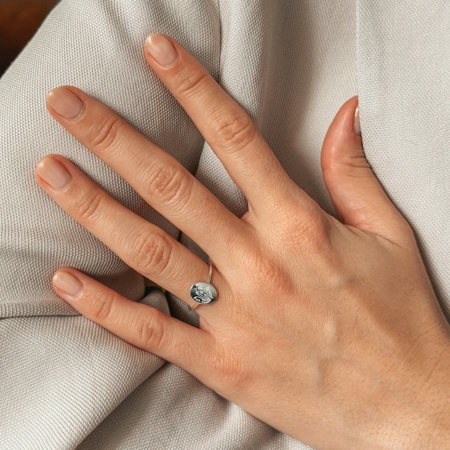 Anello in argento Birth Flower - Gennaio Campanellino - Indira