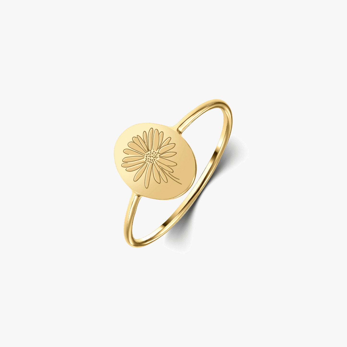 Anello in argento Birth Flower Golden - April Daisy - Indira