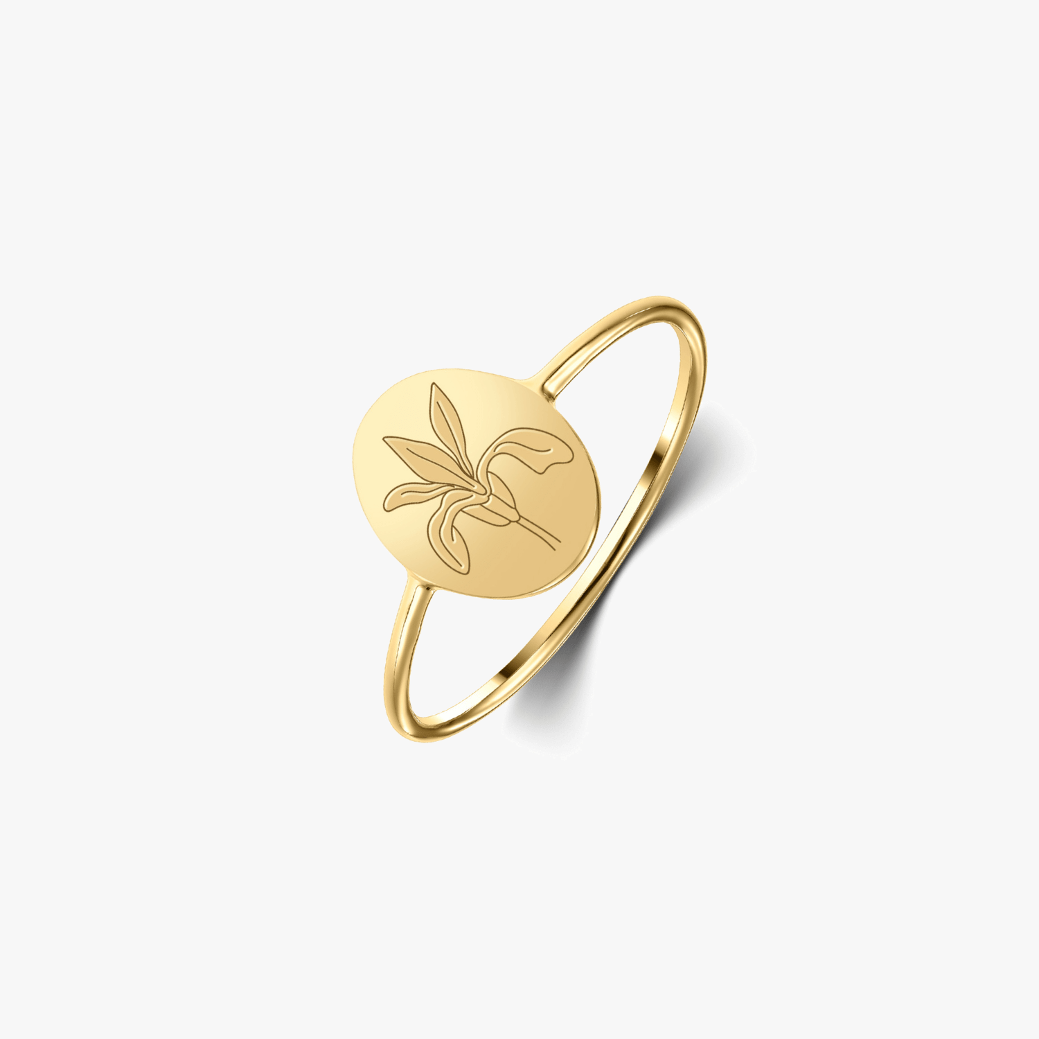 Anello in argento Birth Flower Golden - February Iris - Indira